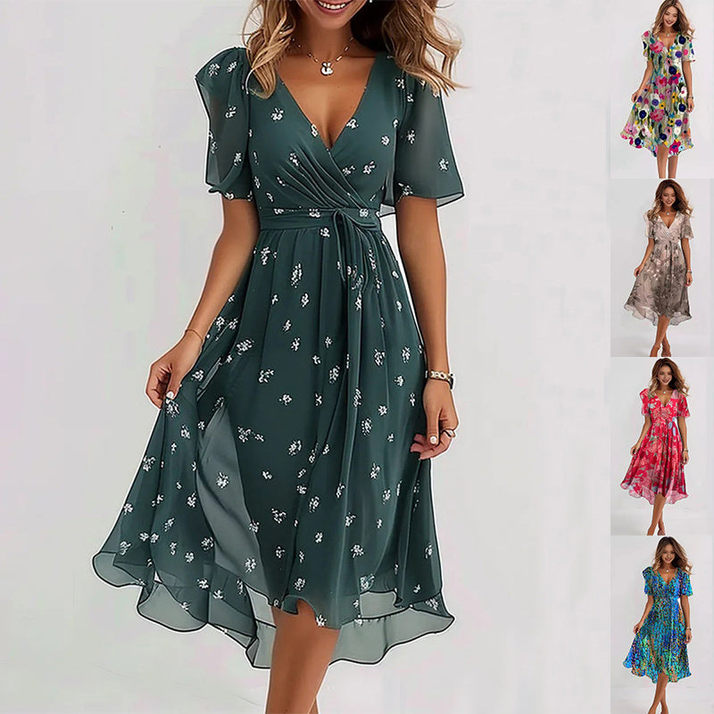 Robe mousseline de soie pour femme - Haute Couture.