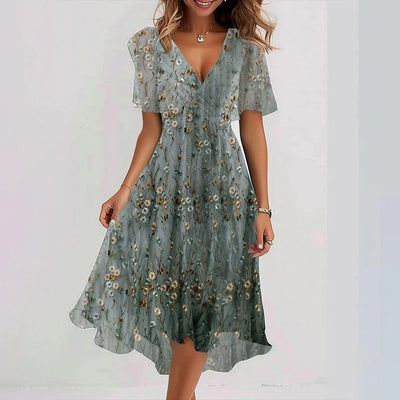 Robe mousseline de soie pour femme - Haute Couture.
