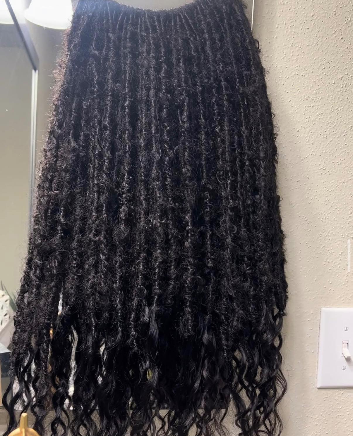 JAH Locs - Faux locs faites main  - Extensions de locs naturelles - Boho locs extensions -  Crochet Boho locs - Locs bohèmes et protectrices - 18 pouces - 60 tresses
