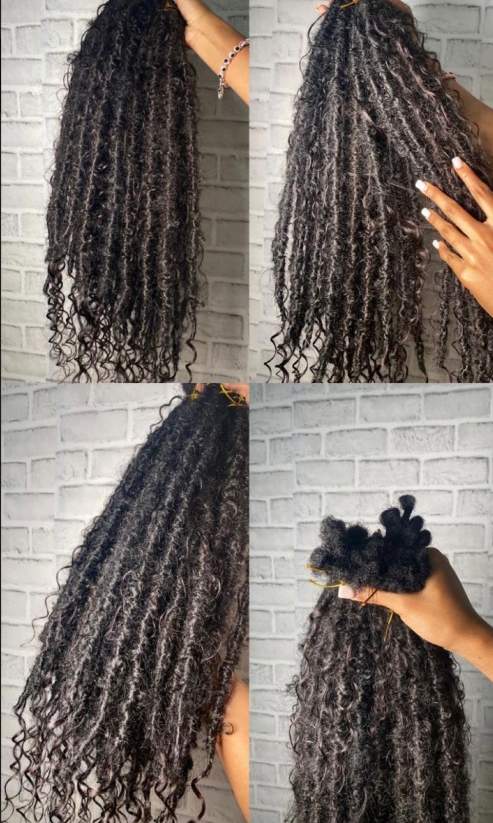JAH Locs - Faux locs faites main  - Extensions de locs naturelles - Boho locs extensions -  Crochet Boho locs - Locs bohèmes et protectrices - 18 pouces - 60 tresses