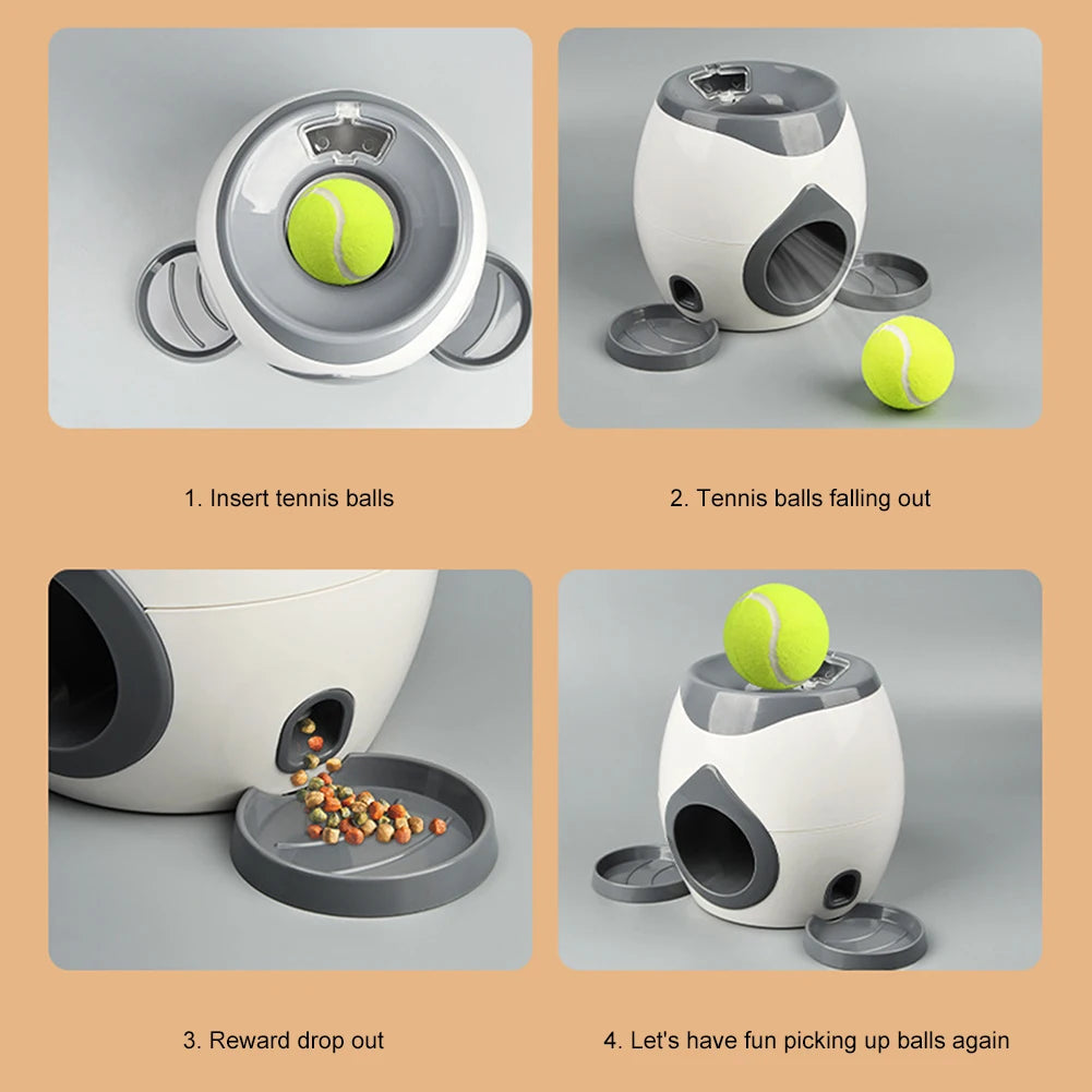 Lanceur de balle et distributeur de nourriture pour chat et chien