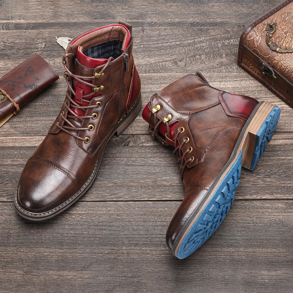Bottes cuir confortable pour homme à porter toutes les saisons.