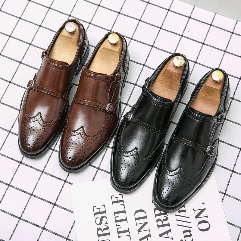 Chaussures Oxford de luxe pour homme, style classique, tendance, en cuir.