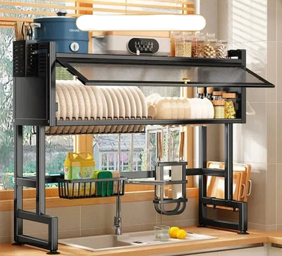 Étagère de rangement pour évier de cuisine, étagère de rangement pour évier, étagère de séchage pour vaisselle, étagère de rangement résistante à l'humidité