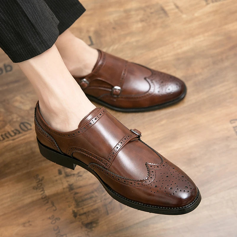 Chaussures Oxford de luxe pour homme, style classique, tendance, en cuir.