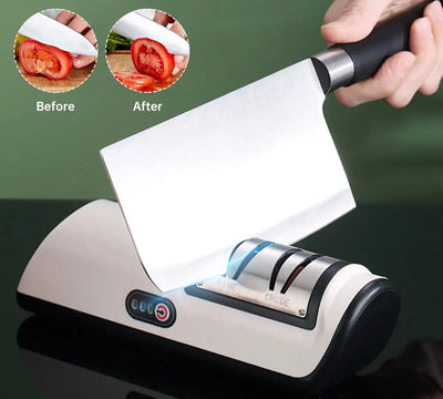 Aiguiseur de couteaux électrique rechargeable par USB, outil de cuisine réglable et automatique