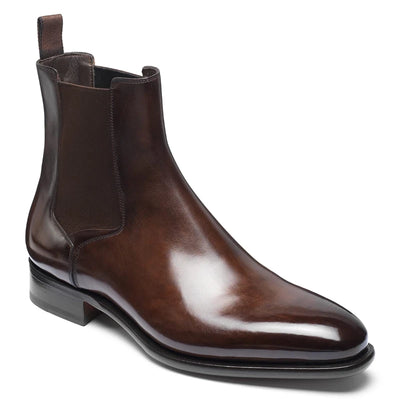 Bottines Chelsea pour homme, marron, style britannique, idéales pour les soirées et affaires.