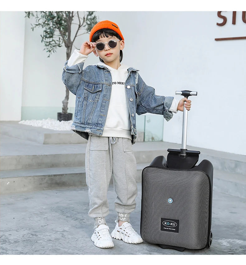 Valise de voyage avec scooter pour enfant