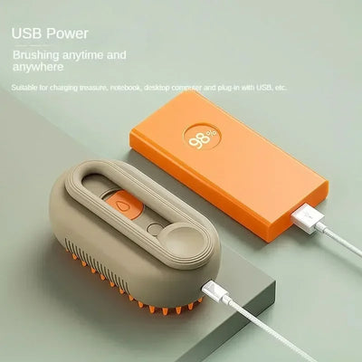 Brosse électrique pour chien et chat 3 en 1, idéale pour le massage et le toilettage des animaux, élimine les poils emmêlés et détachés