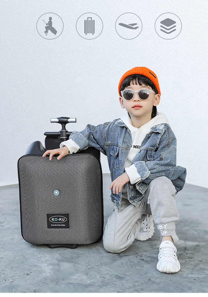 Valise de voyage avec scooter pour enfant