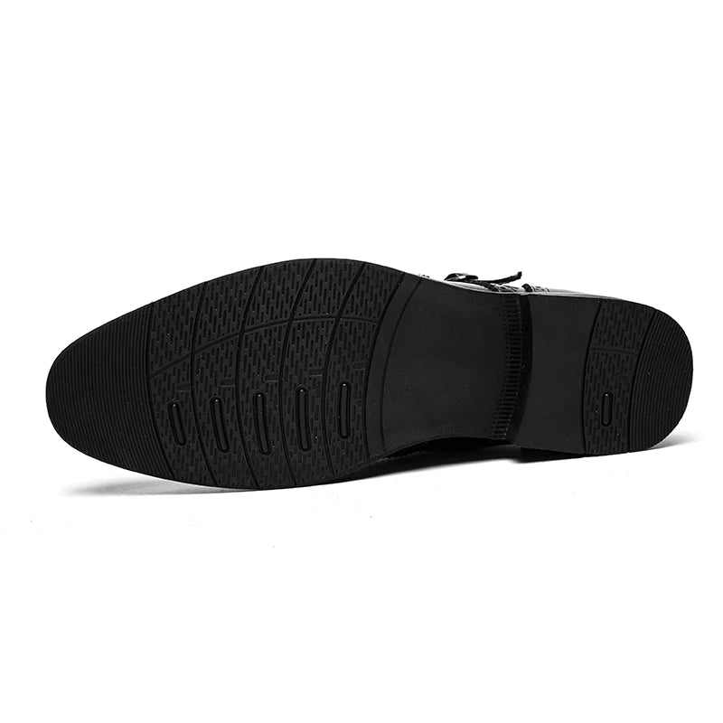Chaussures Oxford de luxe pour homme, style classique, tendance, en cuir.