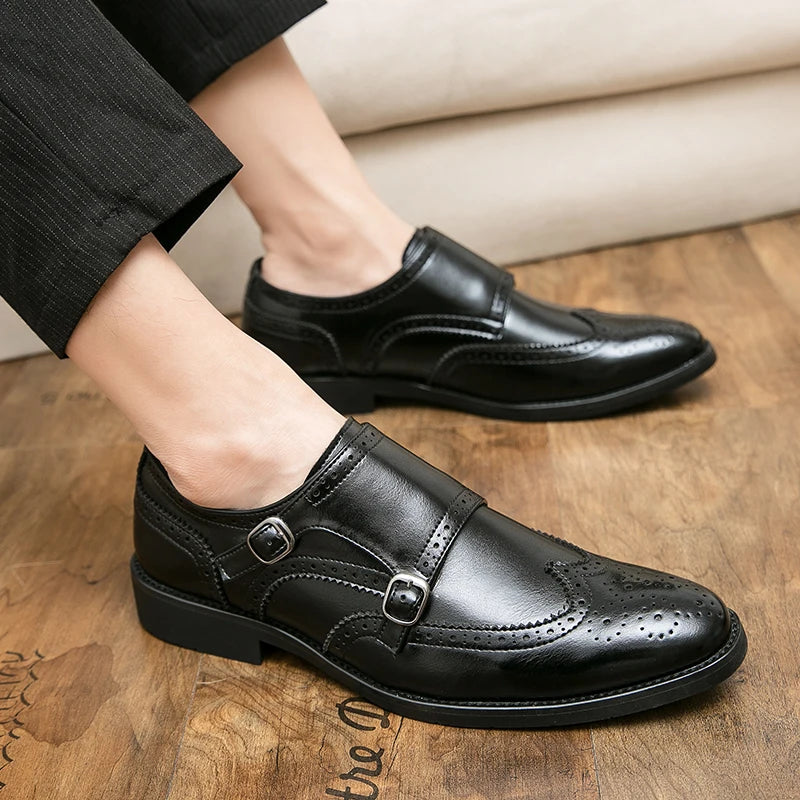 Chaussures Oxford de luxe pour homme, style classique, tendance, en cuir.