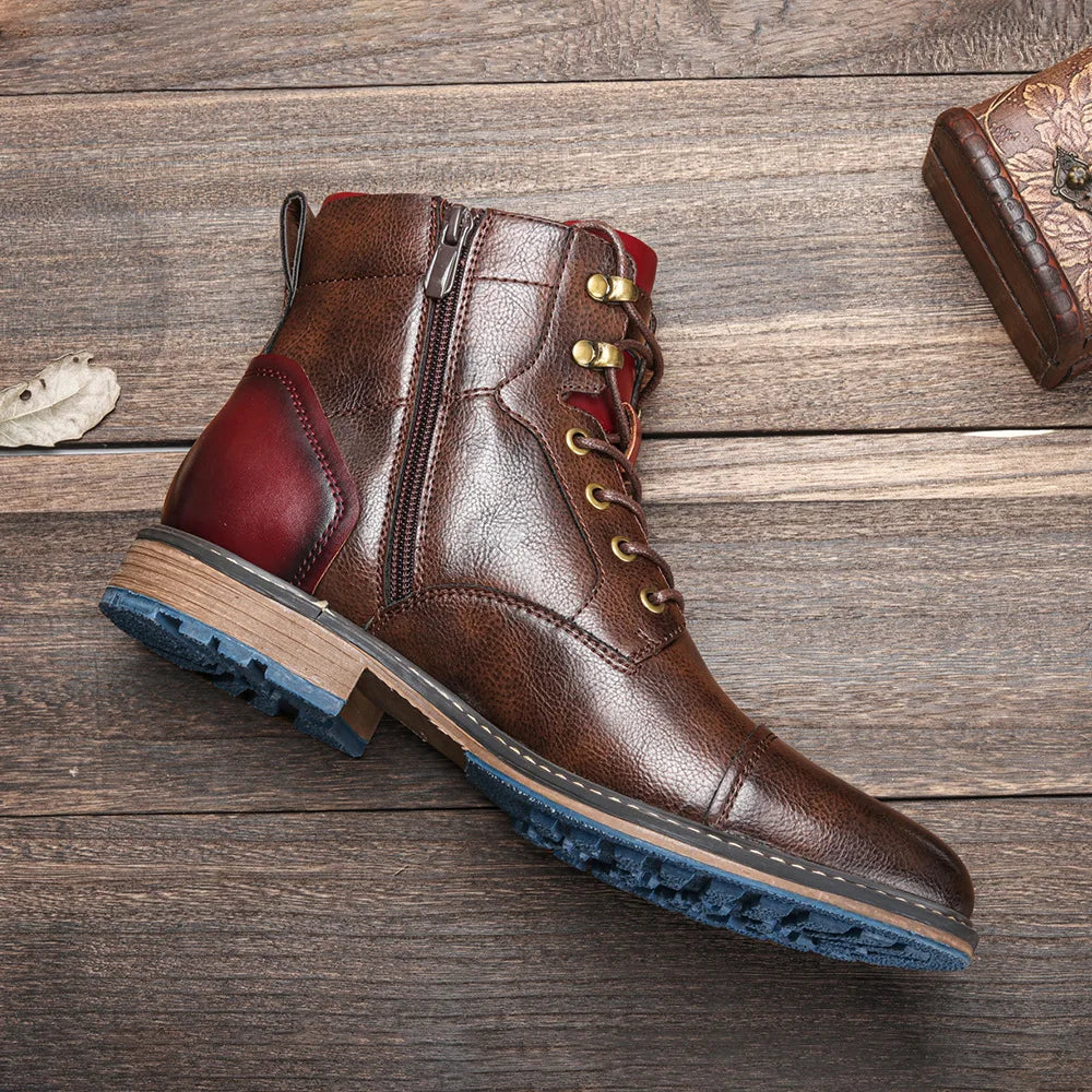 Bottes cuir confortable pour homme à porter toutes les saisons.