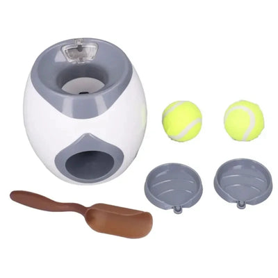 Lanceur de balle et distributeur de nourriture pour chat et chien