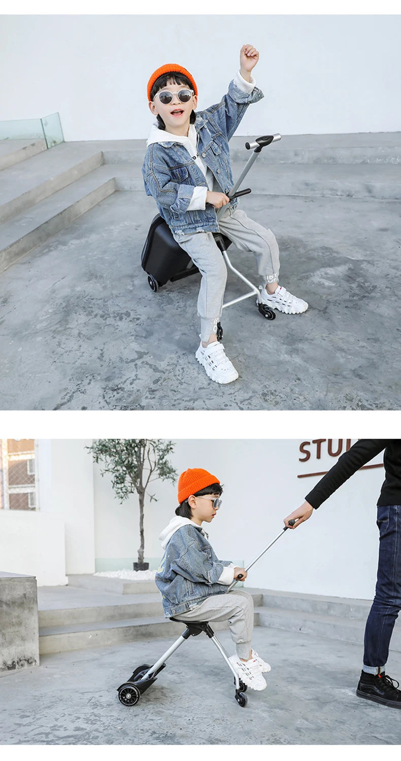 Valise de voyage avec scooter pour enfant