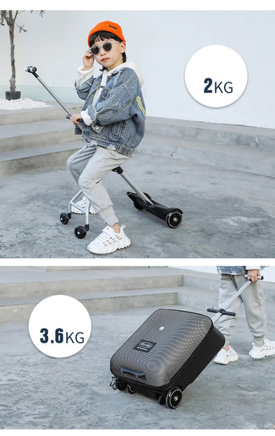 Valise de voyage avec scooter pour enfant