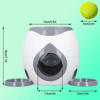 Lanceur de balle et distributeur de nourriture pour chat et chien