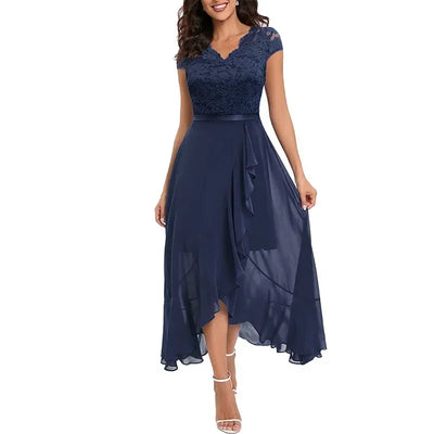 BARESY robe de bureau chic femme - Dentelle & Ceinture