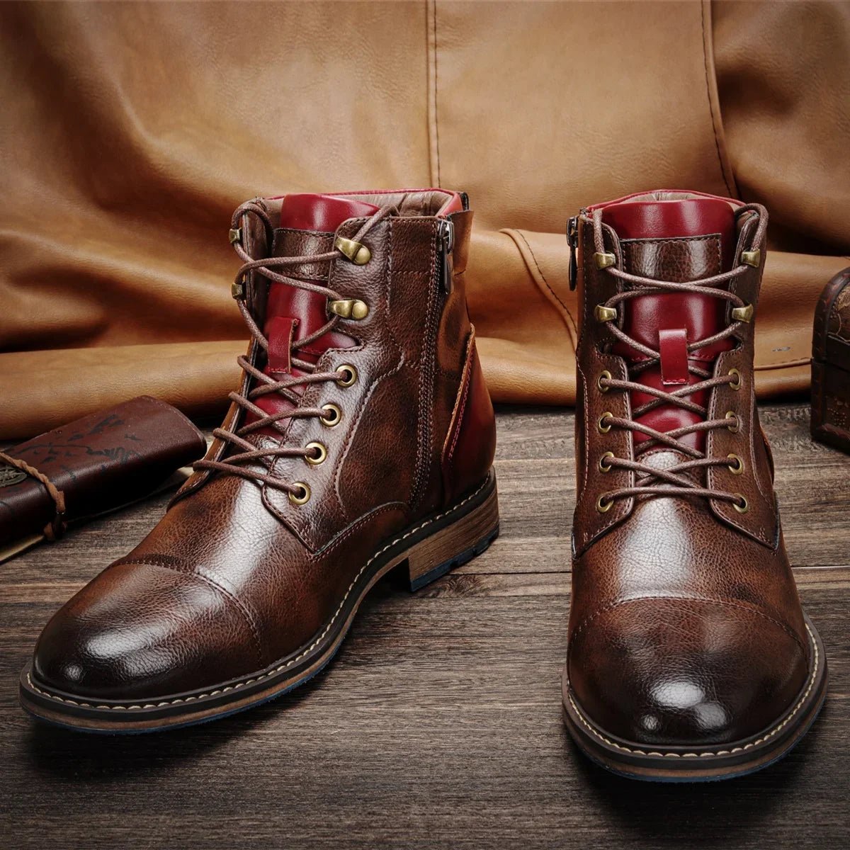 Bottes cuir confortable pour homme à porter toutes les saisons.