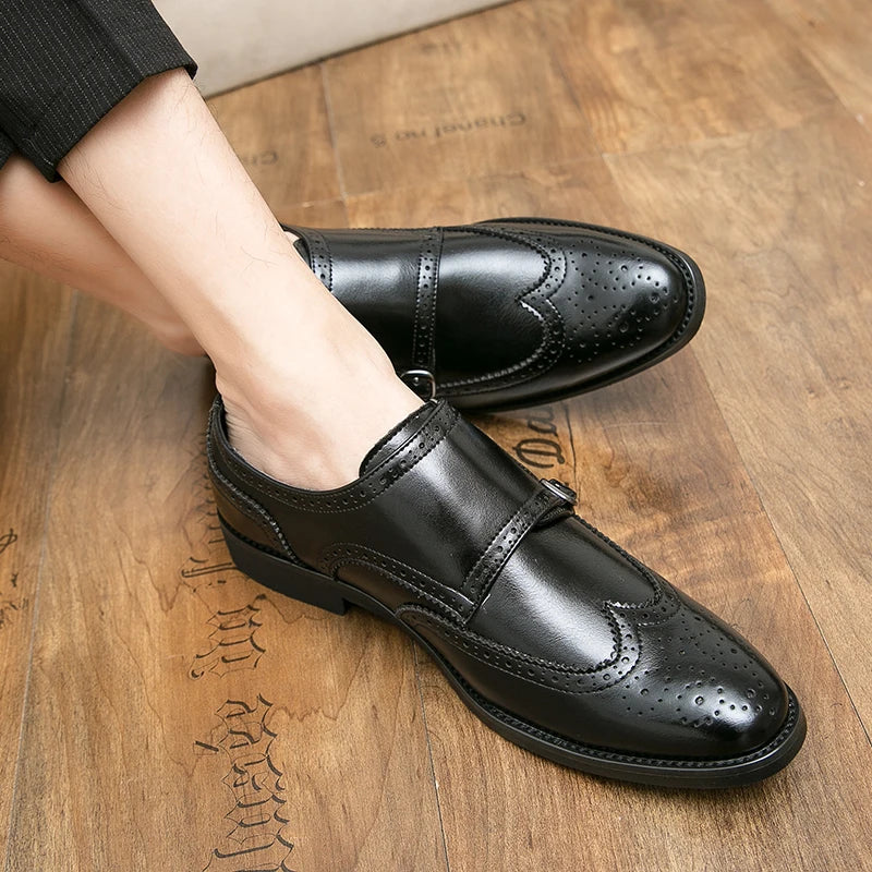 Chaussures Oxford de luxe pour homme, style classique, tendance, en cuir.