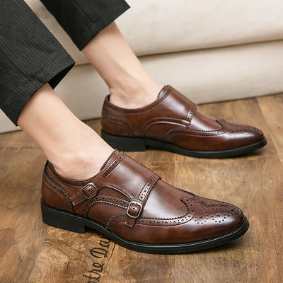 Chaussures Oxford de luxe pour homme, style classique, tendance, en cuir.