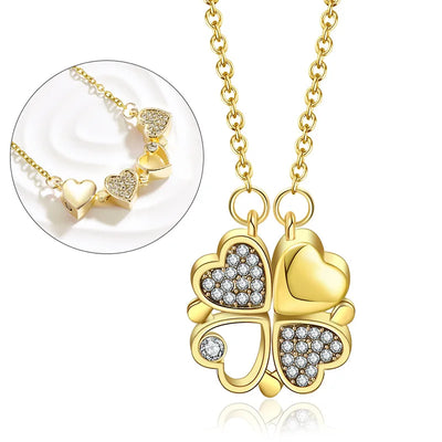 BARESY stainless steel magnetic pendant necklace - Two-Tone