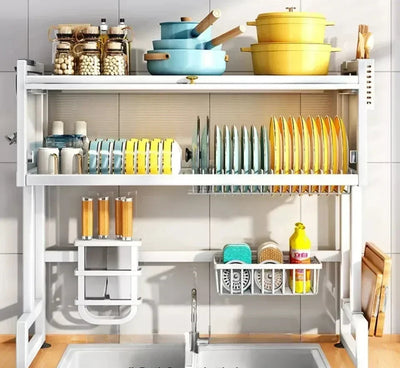 Étagère de rangement pour évier de cuisine, étagère de rangement pour évier, étagère de séchage pour vaisselle, étagère de rangement résistante à l'humidité