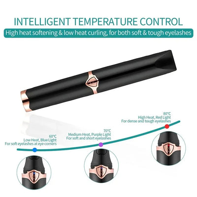 Recourbe-cils électrique chauffant, rechargeable par USB, peigne et pince à recourber rapidement, double usage, maquillage.