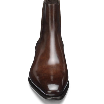 Bottines Chelsea pour homme, marron, style britannique, idéales pour les soirées et affaires.