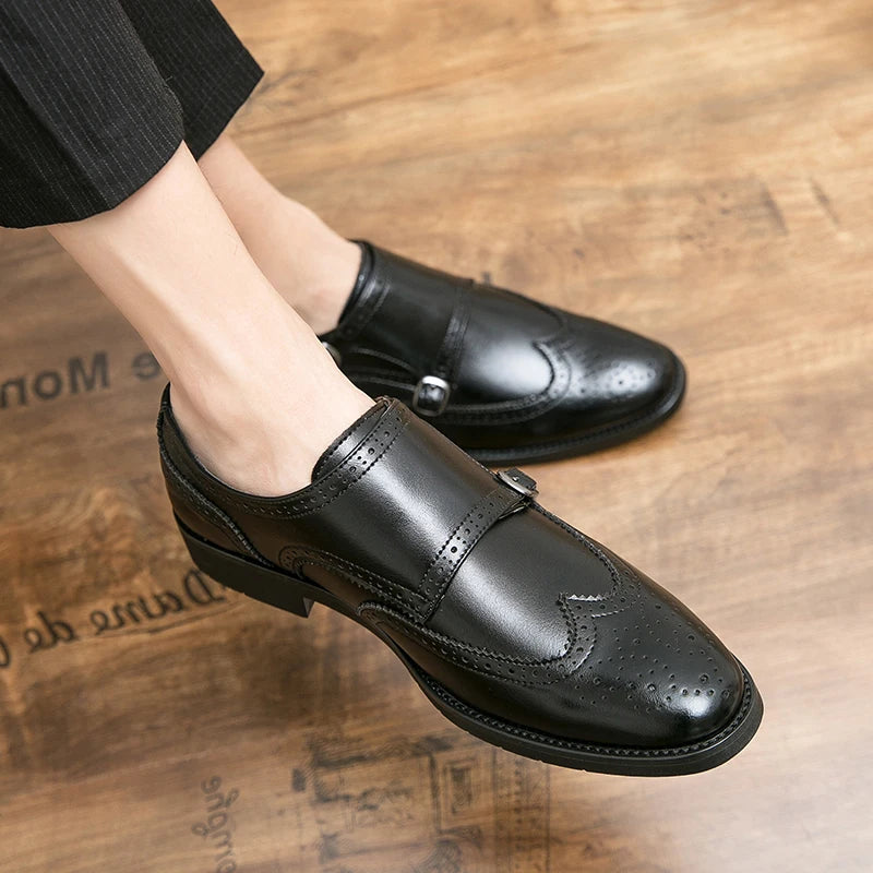 Chaussures Oxford de luxe pour homme, style classique, tendance, en cuir.