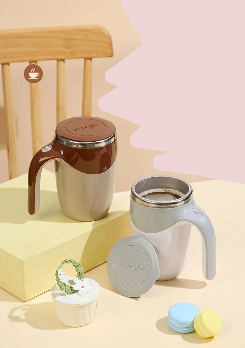 Tasse à café avec mélangeur automatique rechargeable pour maison, bureau et voyage