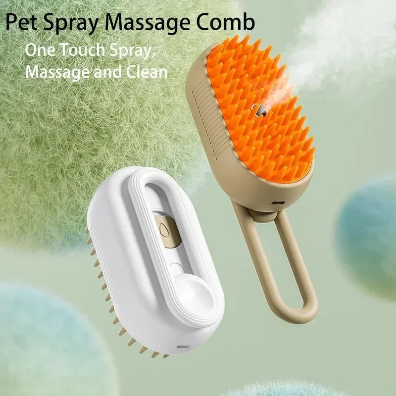 Brosse électrique pour chien et chat 3 en 1, idéale pour le massage et le toilettage des animaux, élimine les poils emmêlés et détachés