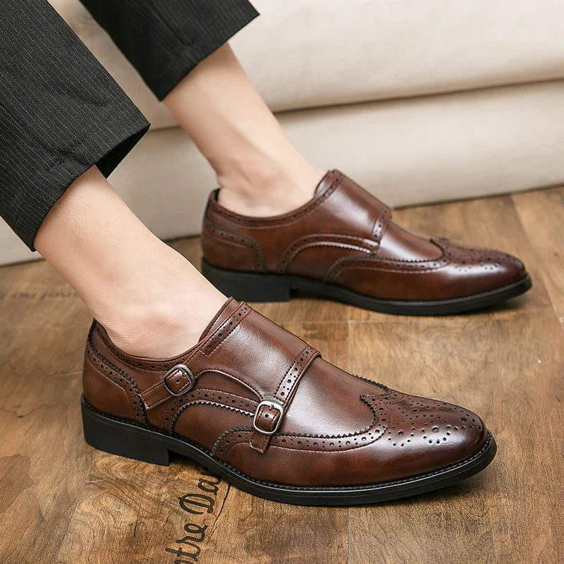 Chaussures Oxford de luxe pour homme, style classique, tendance, en cuir.