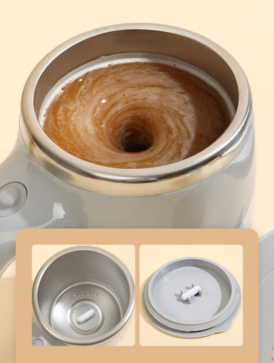 Tasse à café avec mélangeur automatique rechargeable pour maison, bureau et voyage