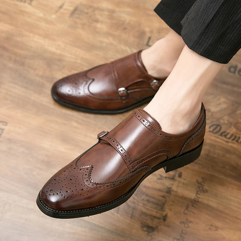 Chaussures Oxford de luxe pour homme, style classique, tendance, en cuir.
