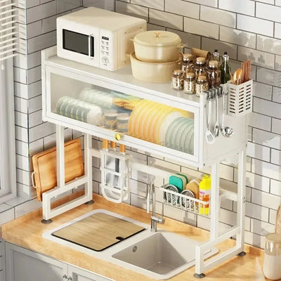 Étagère de rangement pour évier de cuisine, étagère de rangement pour évier, étagère de séchage pour vaisselle, étagère de rangement résistante à l'humidité