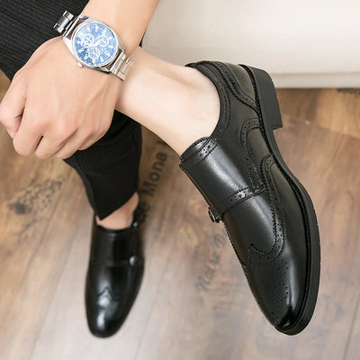 Chaussures Oxford de luxe pour homme, style classique, tendance, en cuir.
