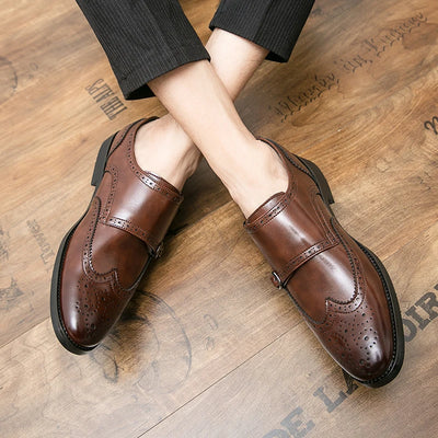 Chaussures Oxford de luxe pour homme, style classique, tendance, en cuir.