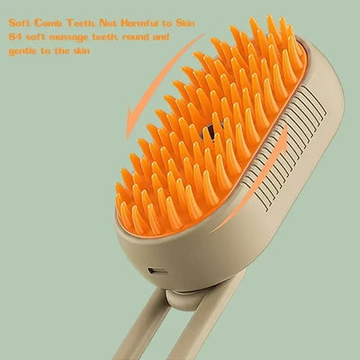 Brosse électrique pour chien et chat 3 en 1, idéale pour le massage et le toilettage des animaux, élimine les poils emmêlés et détachés