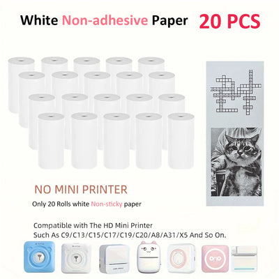 BARESY color mini printer sticker paper Pastel Rolls Pack