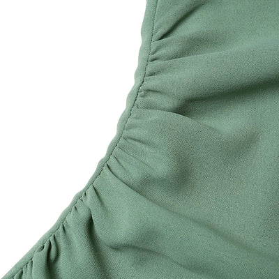 Robe De Soirée Élégante Col En V Slim Fit Bureau Travail Robe D'été Mode Robe D'été Solide Robes Plissées