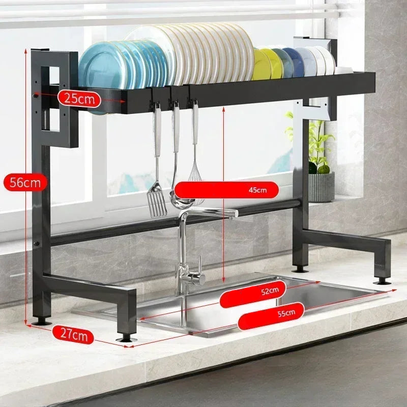 Étagère de rangement pour évier de cuisine, étagère de rangement pour évier, étagère de séchage pour vaisselle, étagère de rangement résistante à l'humidité