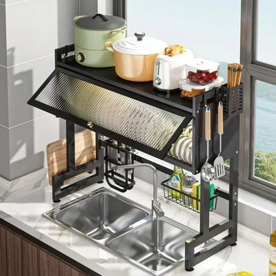 Étagère de rangement pour évier de cuisine, étagère de rangement pour évier, étagère de séchage pour vaisselle, étagère de rangement résistante à l'humidité
