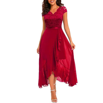 BARESY robe de bureau chic femme - Dentelle & Ceinture