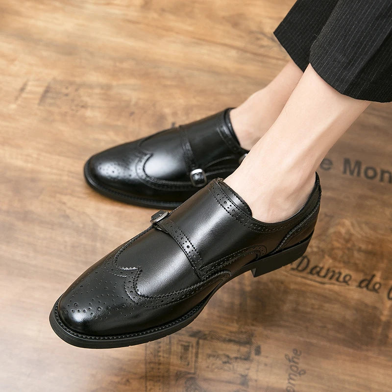 Chaussures Oxford de luxe pour homme, style classique, tendance, en cuir.