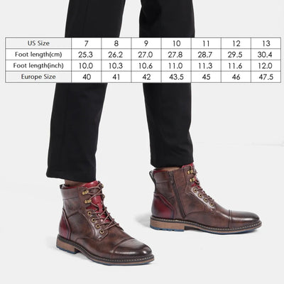 Bottes cuir confortable pour homme à porter toutes les saisons.