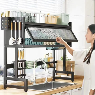 Étagère de rangement pour évier de cuisine, étagère de rangement pour évier, étagère de séchage pour vaisselle, étagère de rangement résistante à l'humidité