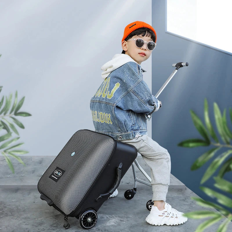 Valise de voyage avec scooter pour enfant