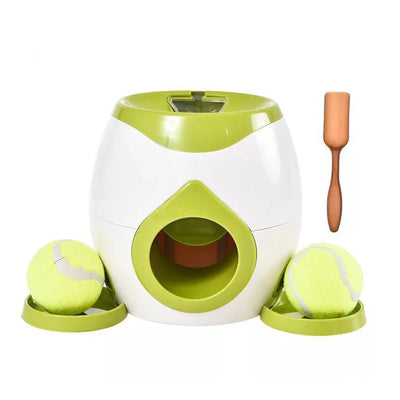 Lanceur de balle et distributeur de nourriture pour chat et chien