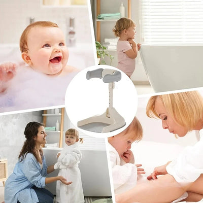 Support douche confortable pour doucher bébé facilement